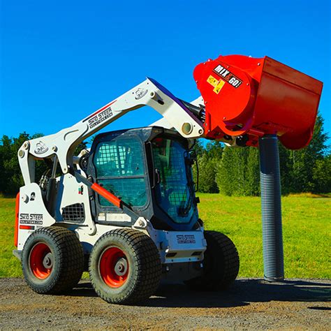 concrete mixer attachment for skid steer|skid steer mounted cement mixer.